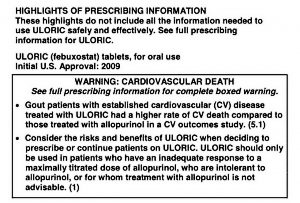 Uloric Black Box Warning
