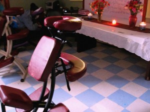 Educators Receive Chair Massage
