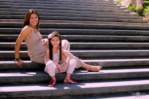 Pregnant Mom with Daughter